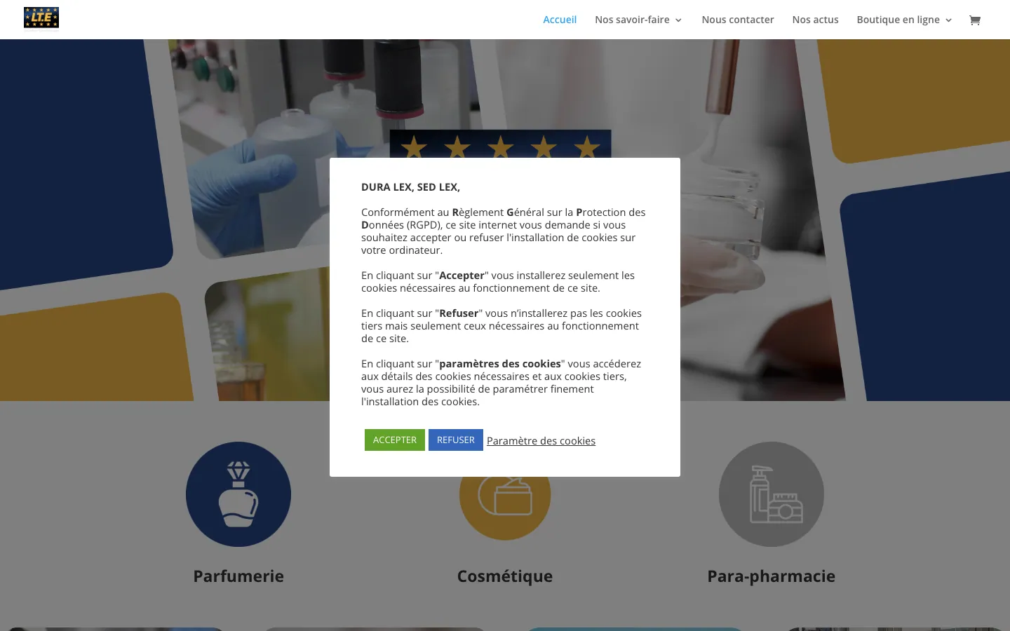 Site web LT-E — Le Tellier Emballages